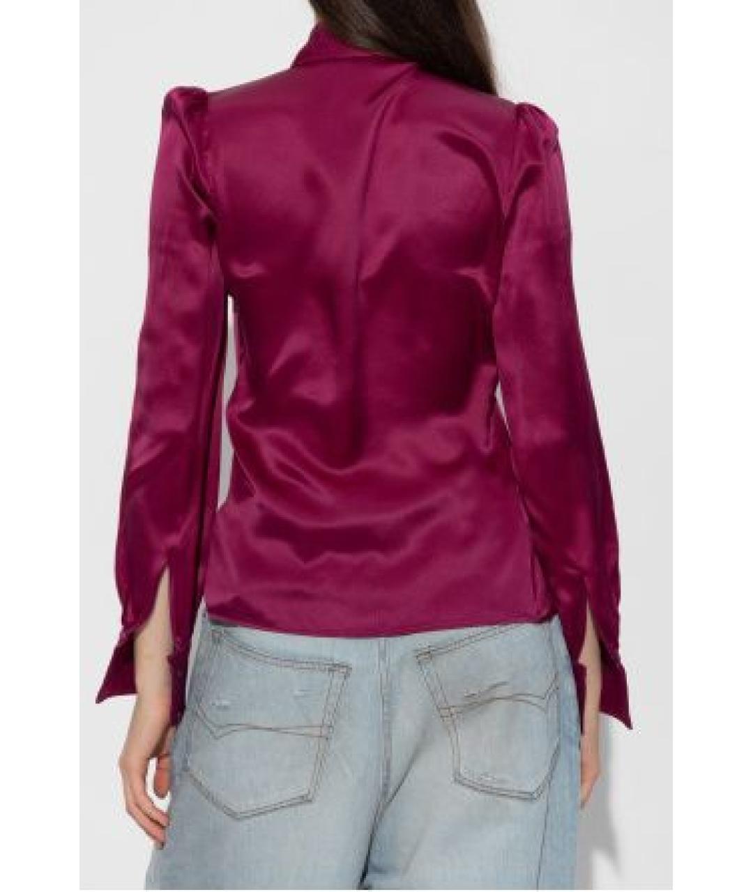 BALENCIAGA Розовая шелковая рубашка, фото 4