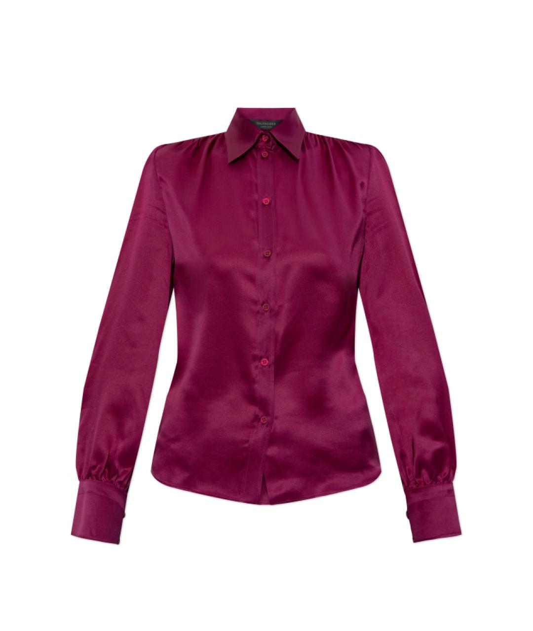 BALENCIAGA Розовая шелковая рубашка, фото 1