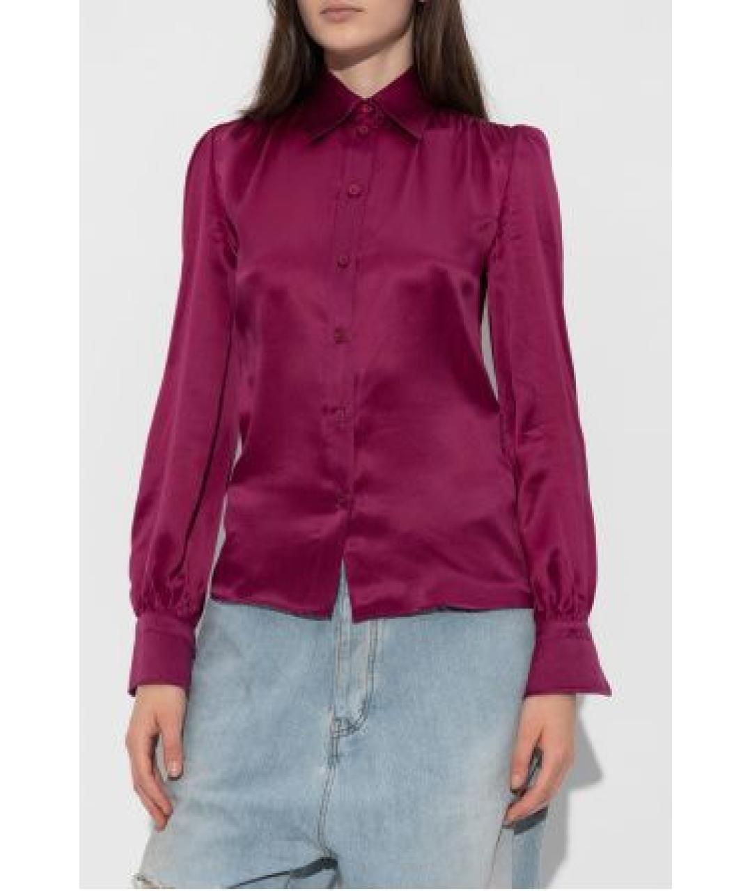 BALENCIAGA Розовая шелковая рубашка, фото 3