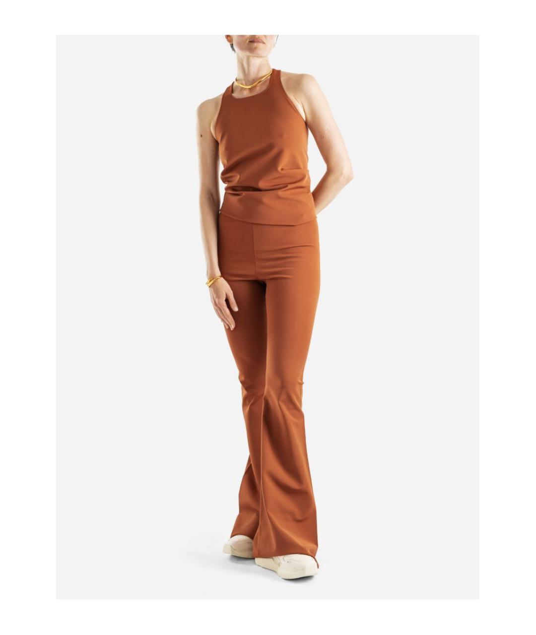 RICK OWENS Оранжевое полиамидовые брюки широкие, фото 3