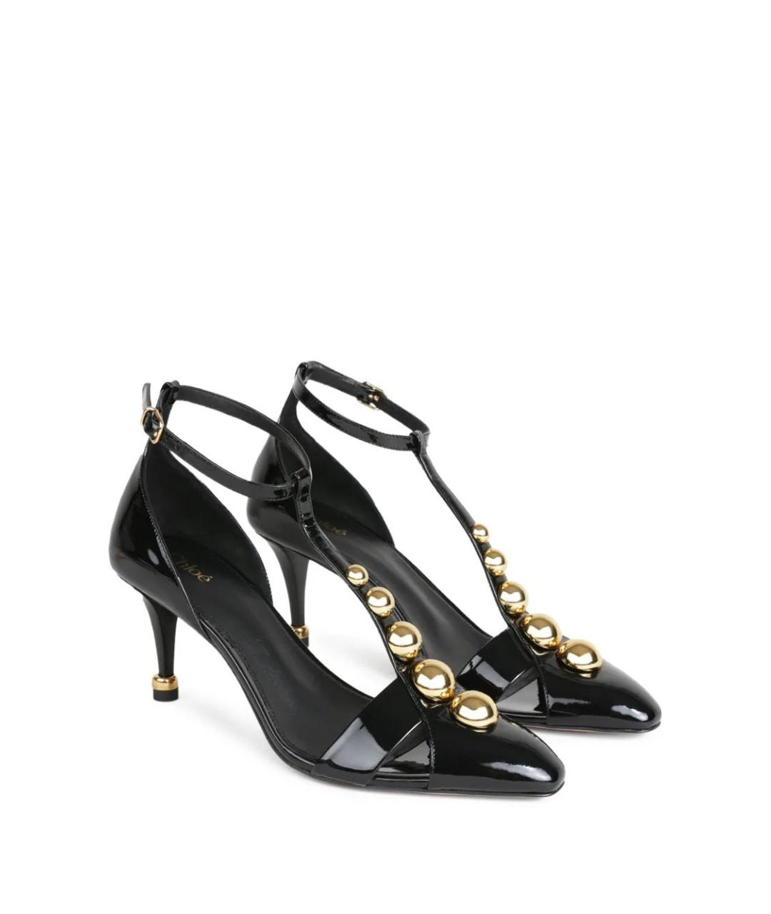 CHLOE Черные туфли из лакированной кожи, фото 2