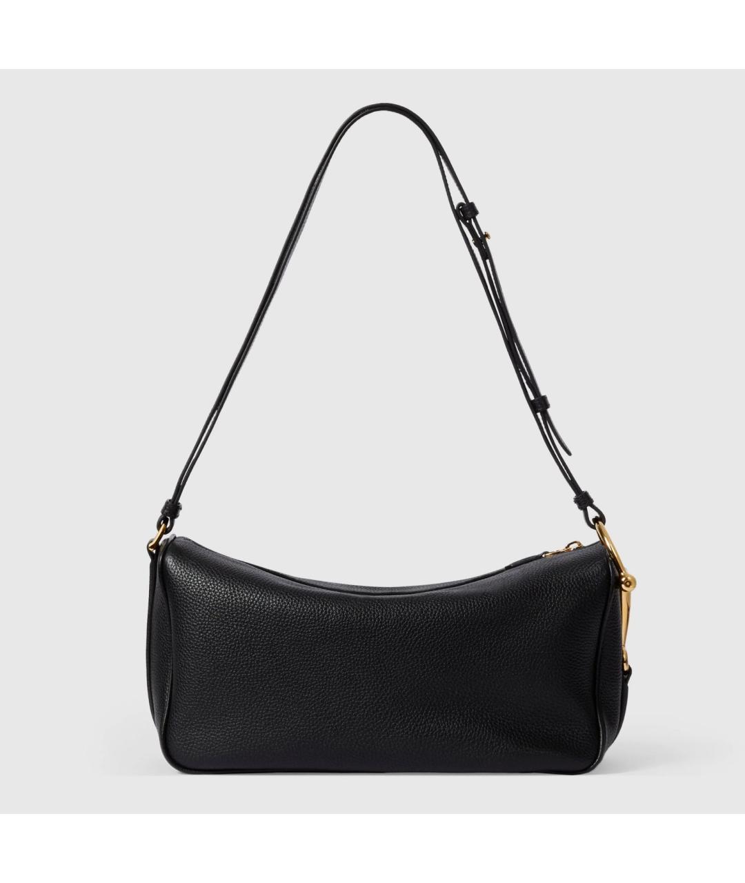 GUCCI Черная кожаная сумка с короткими ручками, фото 5