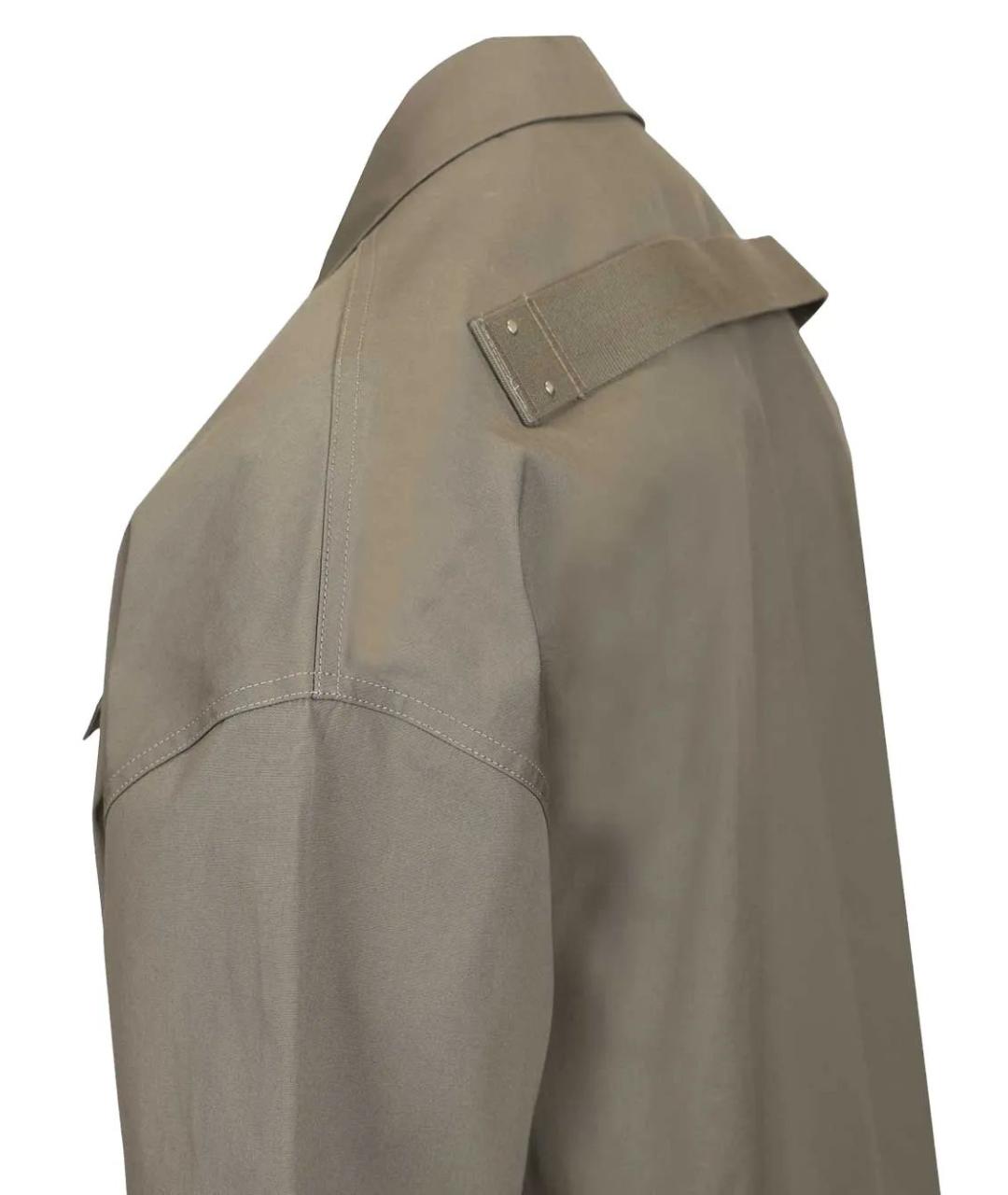 RICK OWENS Серая шерстяная кэжуал рубашка, фото 4