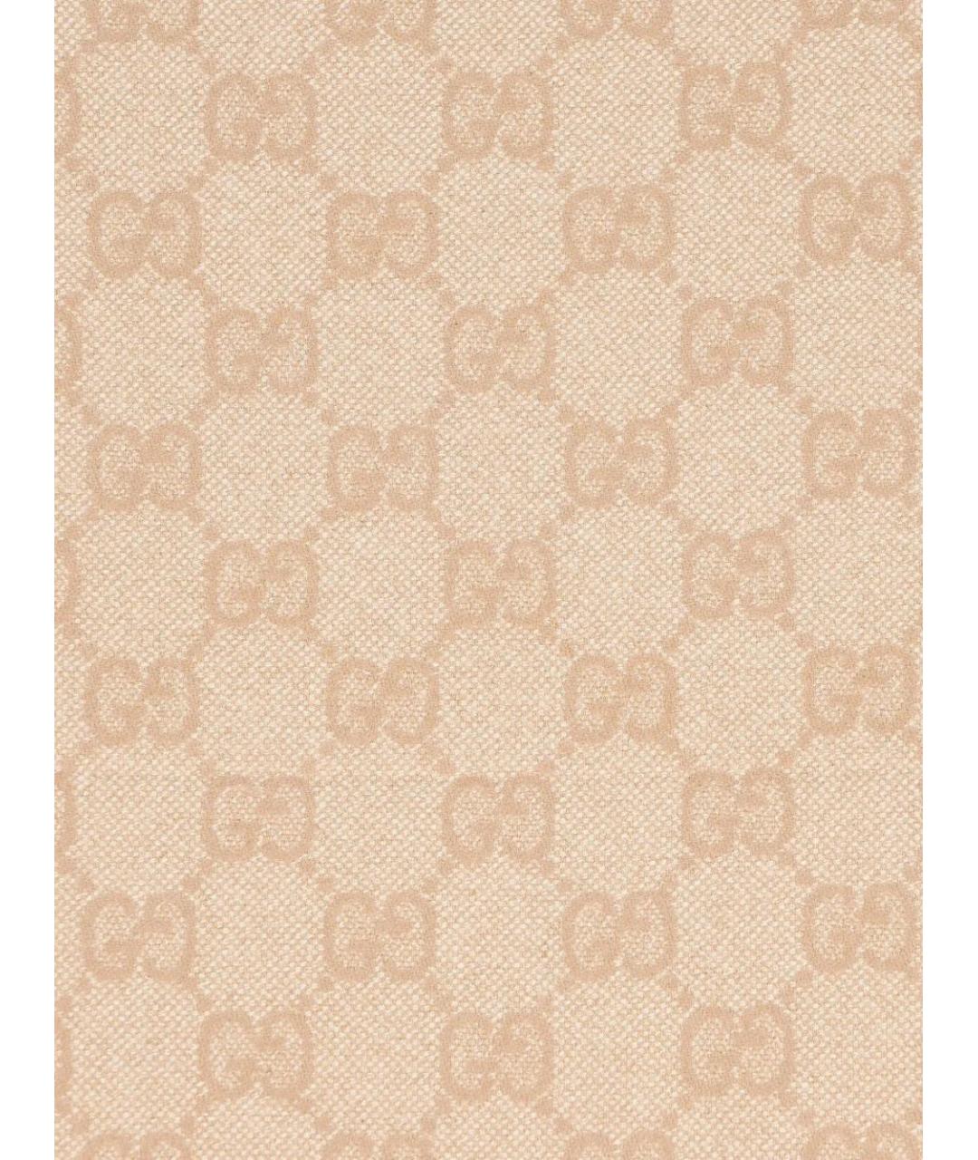 GUCCI Бежевый кашемировый шарф, фото 2