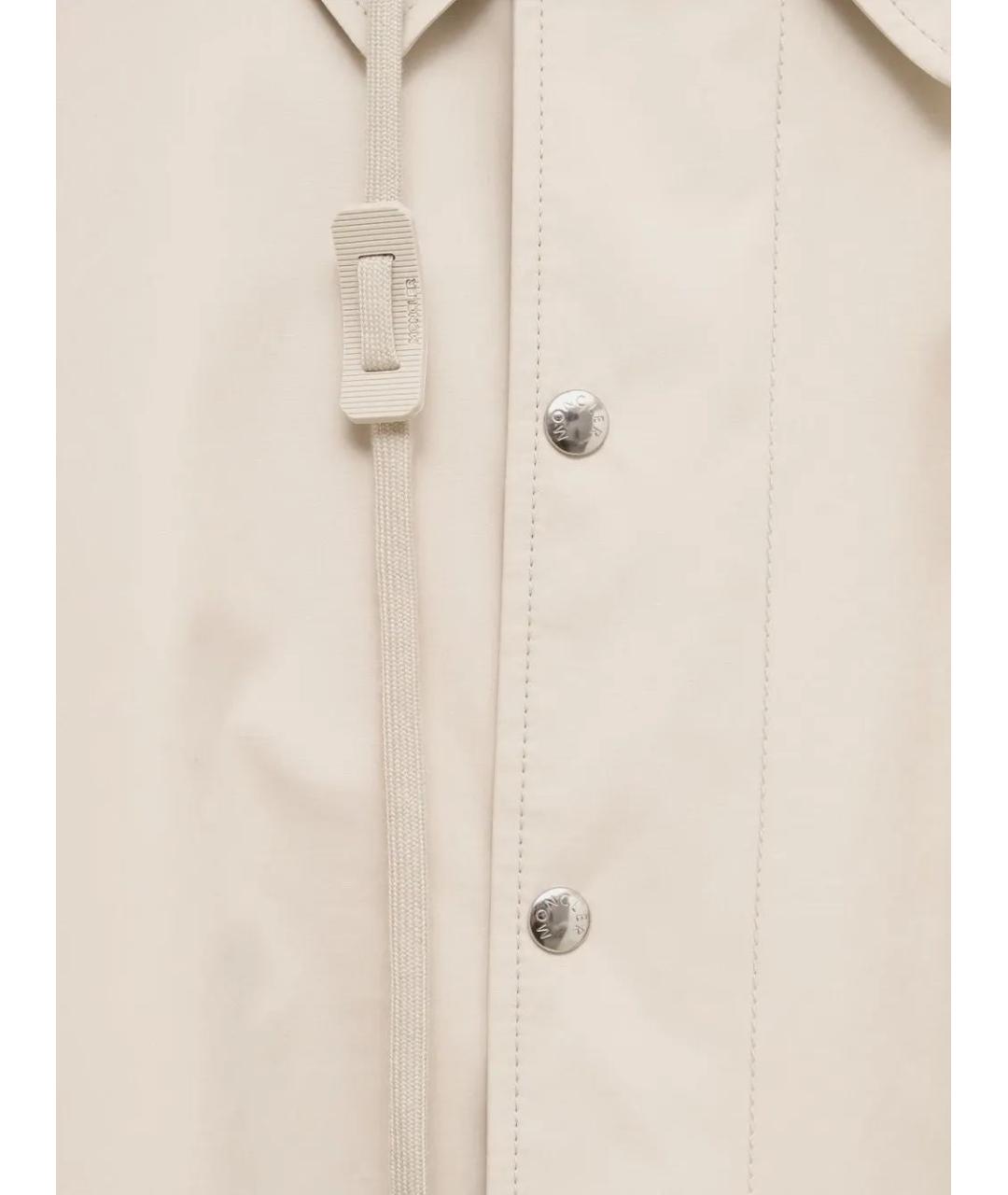 MONCLER Бежевая полиэстеровая парка, фото 3
