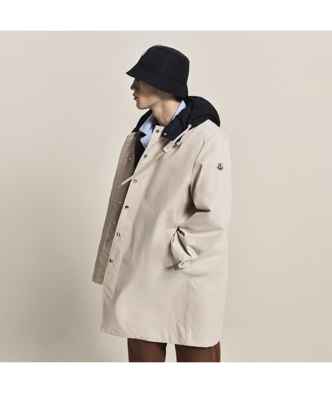 MONCLER Бежевая полиэстеровая парка, фото 4