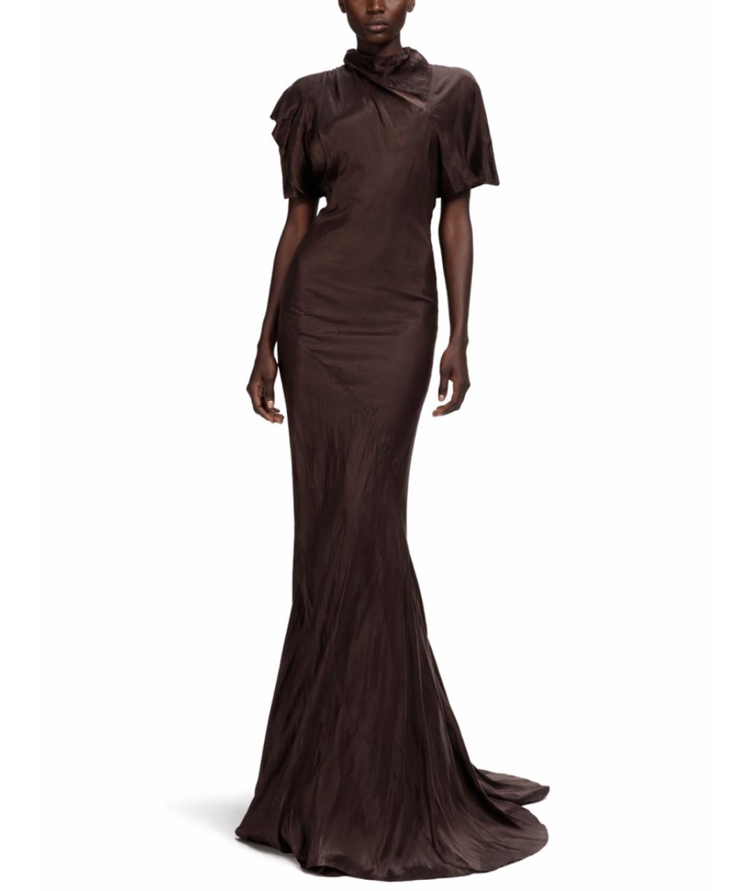 RICK OWENS Коричневое вечернее платье, фото 2
