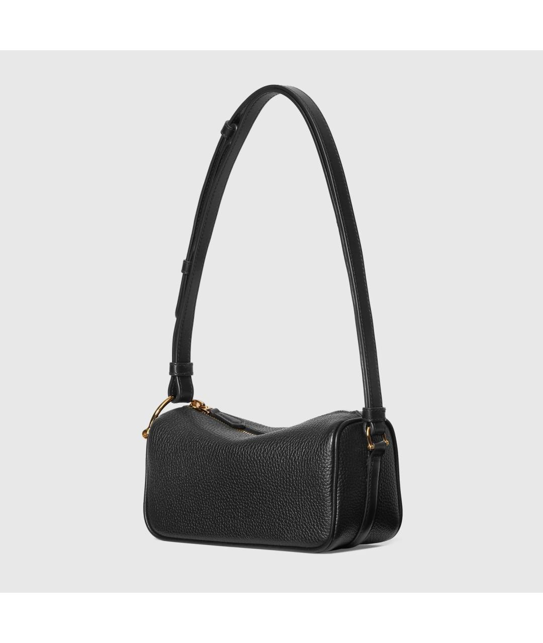 GUCCI Черная кожаная сумка через плечо, фото 2