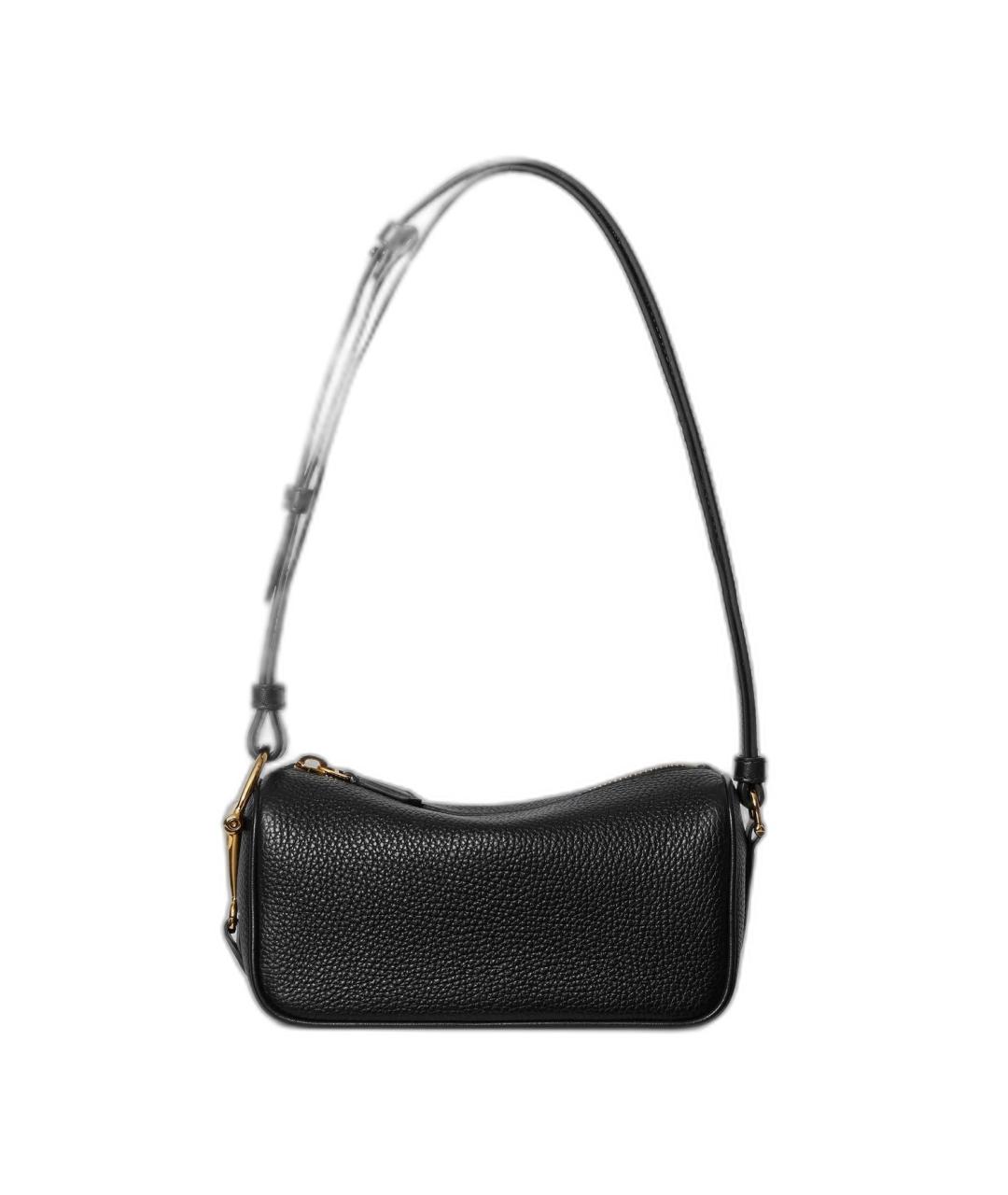 GUCCI Черная кожаная сумка через плечо, фото 1