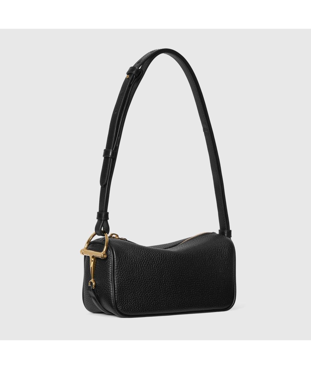 GUCCI Черная кожаная сумка через плечо, фото 3