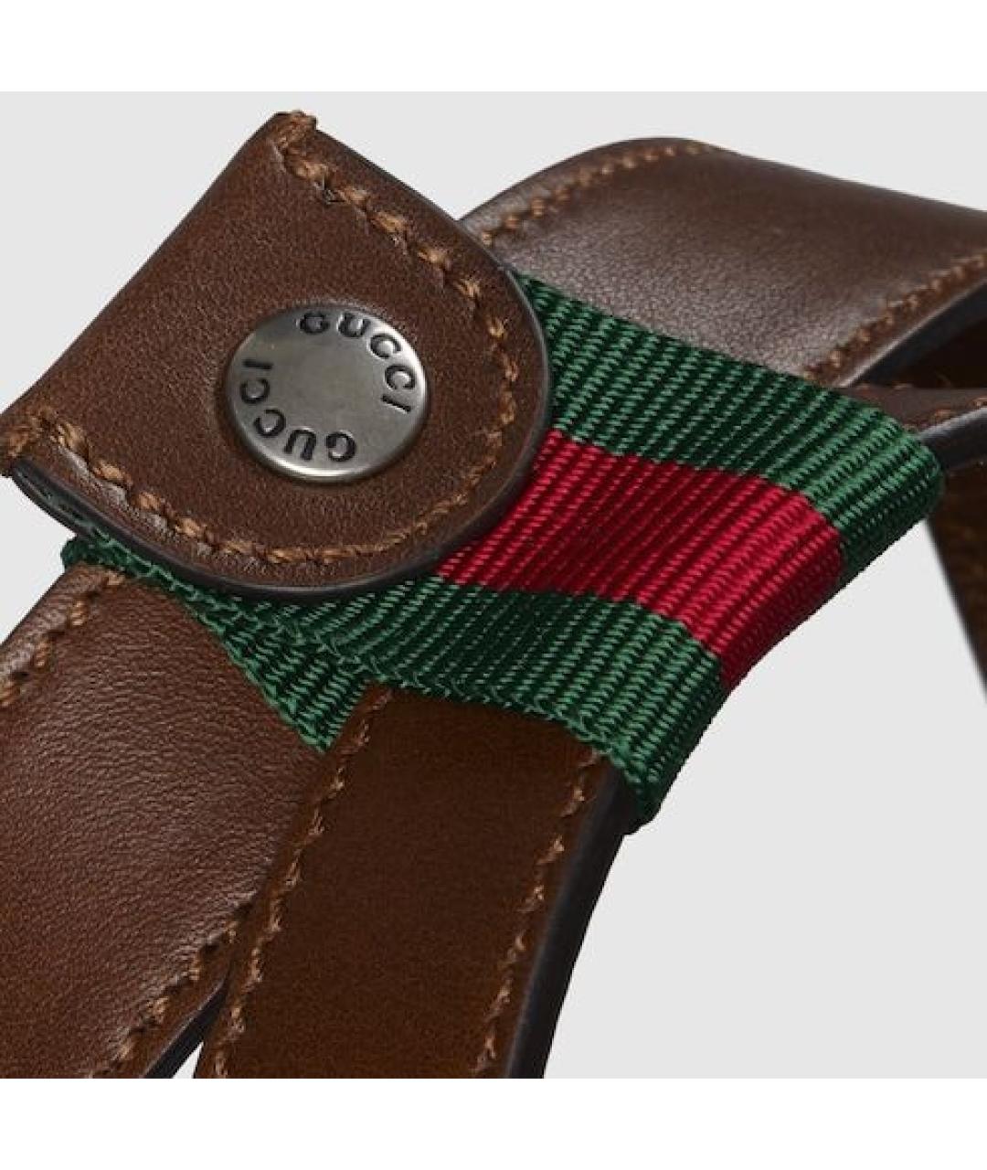 GUCCI Коричневая кожаная сумка тоут, фото 3