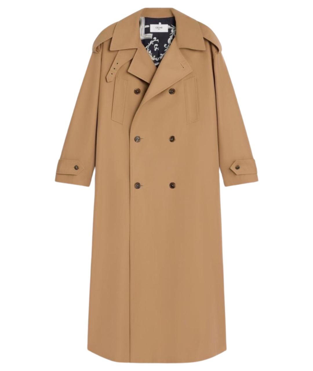 CELINE Бежевое шерстяное пальто, фото 1