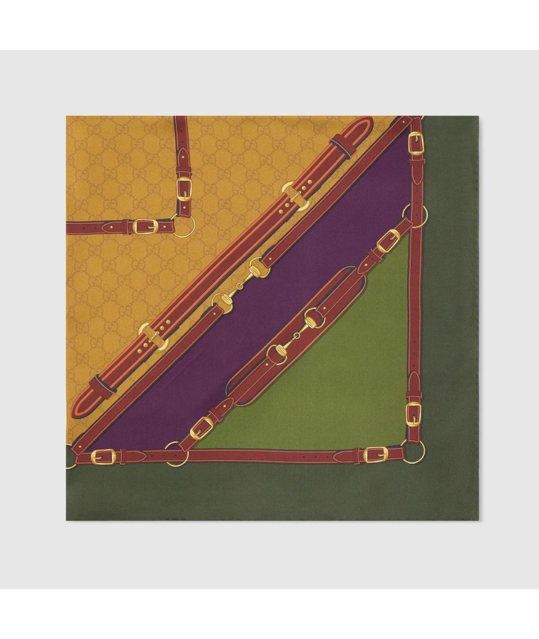 GUCCI Мульти шелковый шарф, фото 2