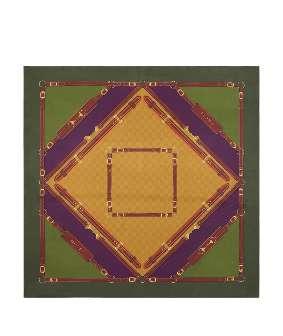 GUCCI Мульти шелковый шарф, фото 1