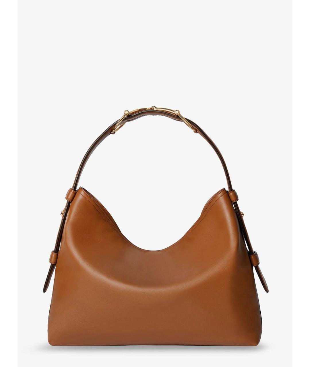 GUCCI Коричневая кожаная сумка через плечо, фото 2