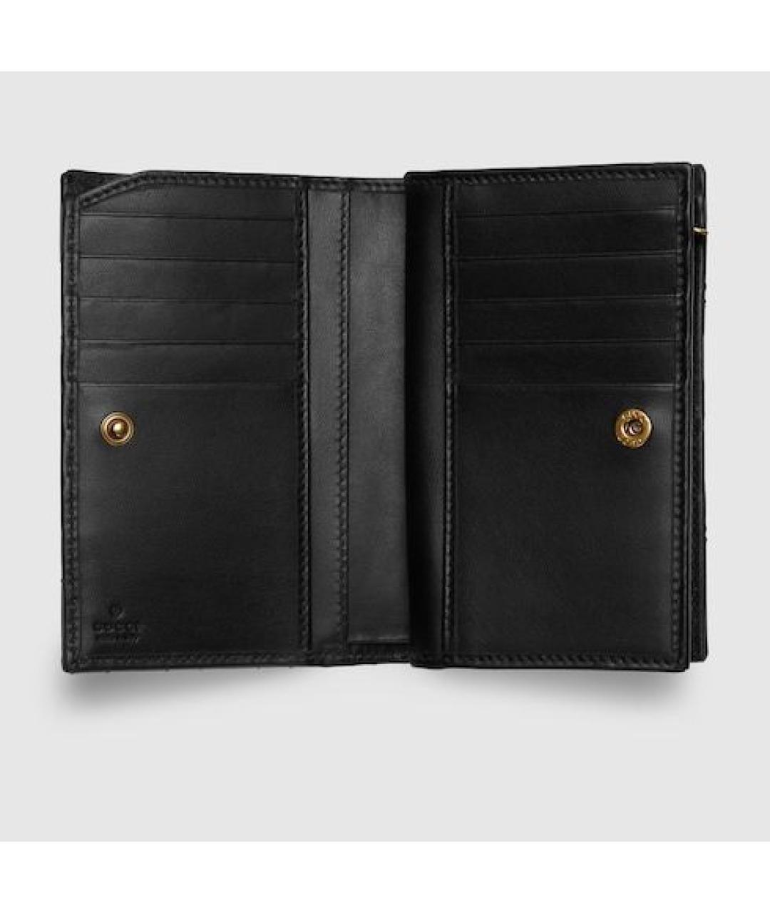 GUCCI Черный кожаный кошелек, фото 2