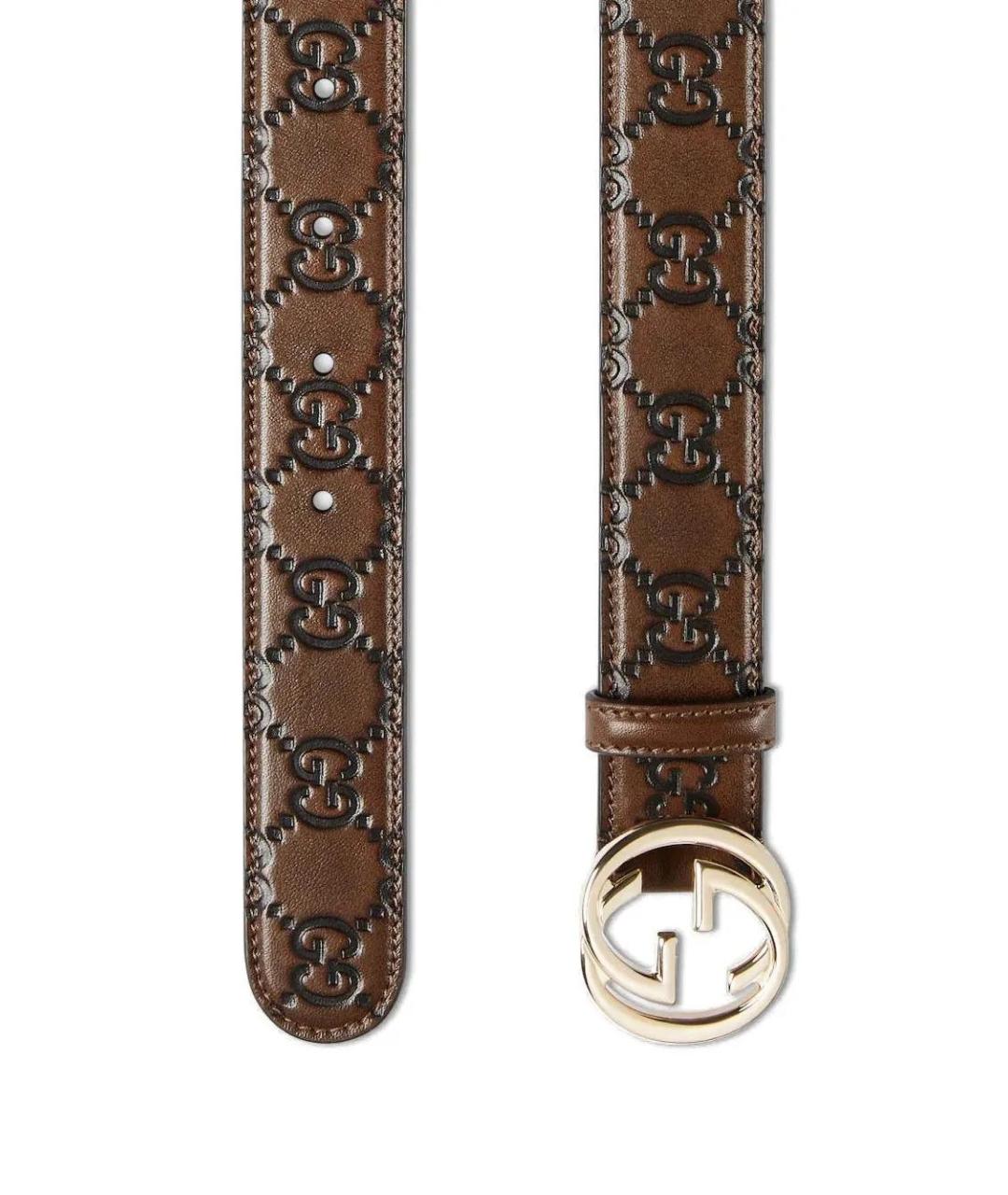 GUCCI Коричневый кожаный ремень, фото 2