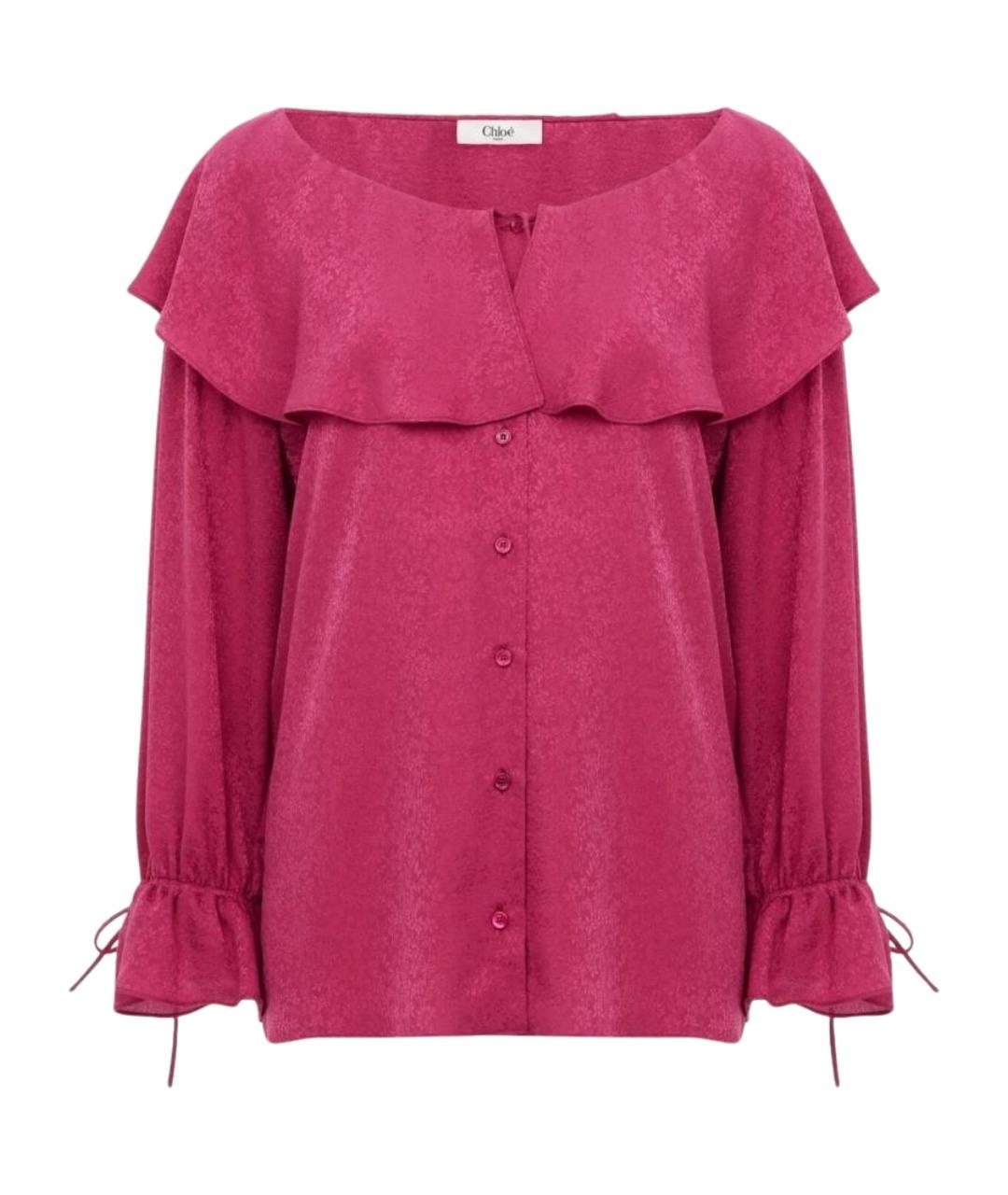 CHLOE Фуксия шелковая блузы, фото 1