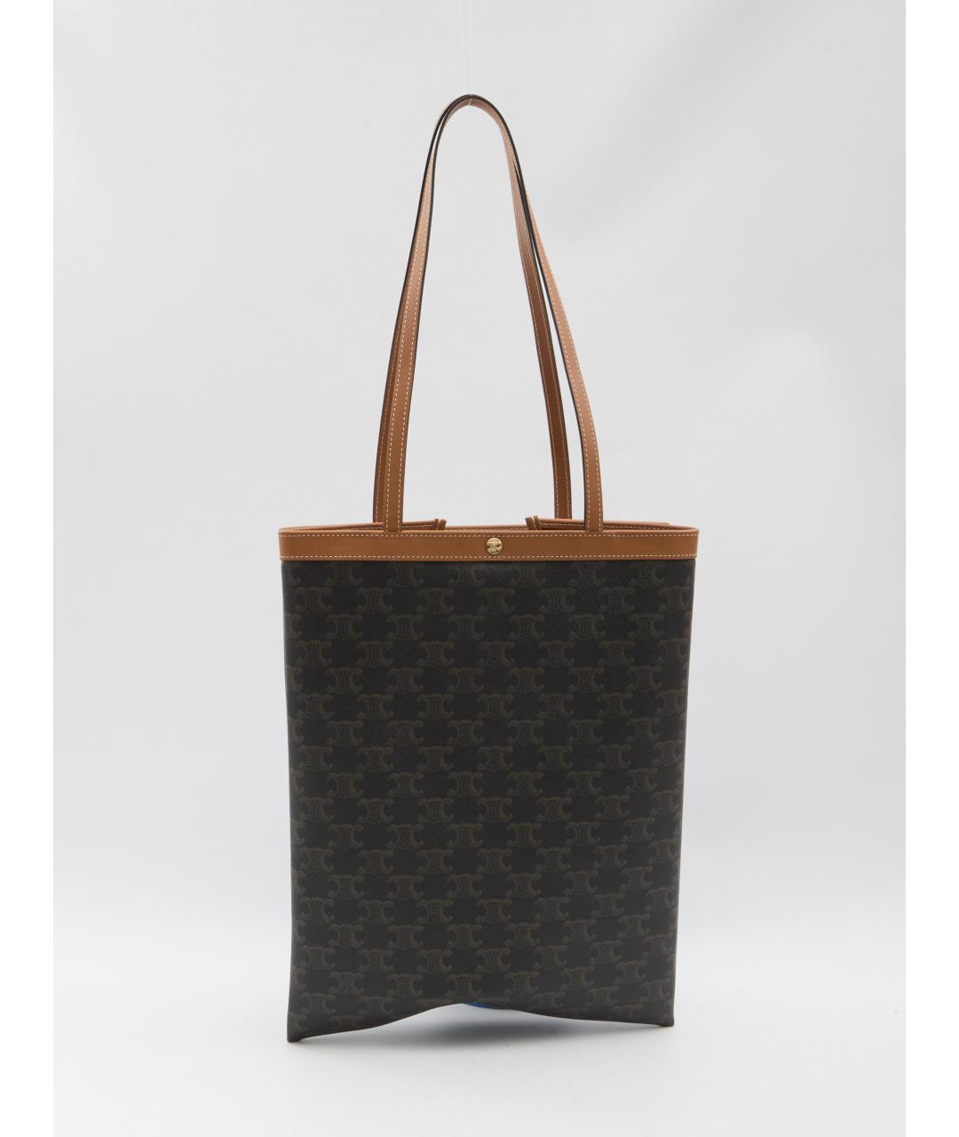 CELINE Коралловая кожаная сумка тоут, фото 2