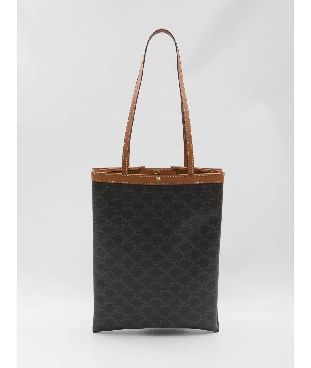 CELINE Коралловая кожаная сумка тоут, фото 3