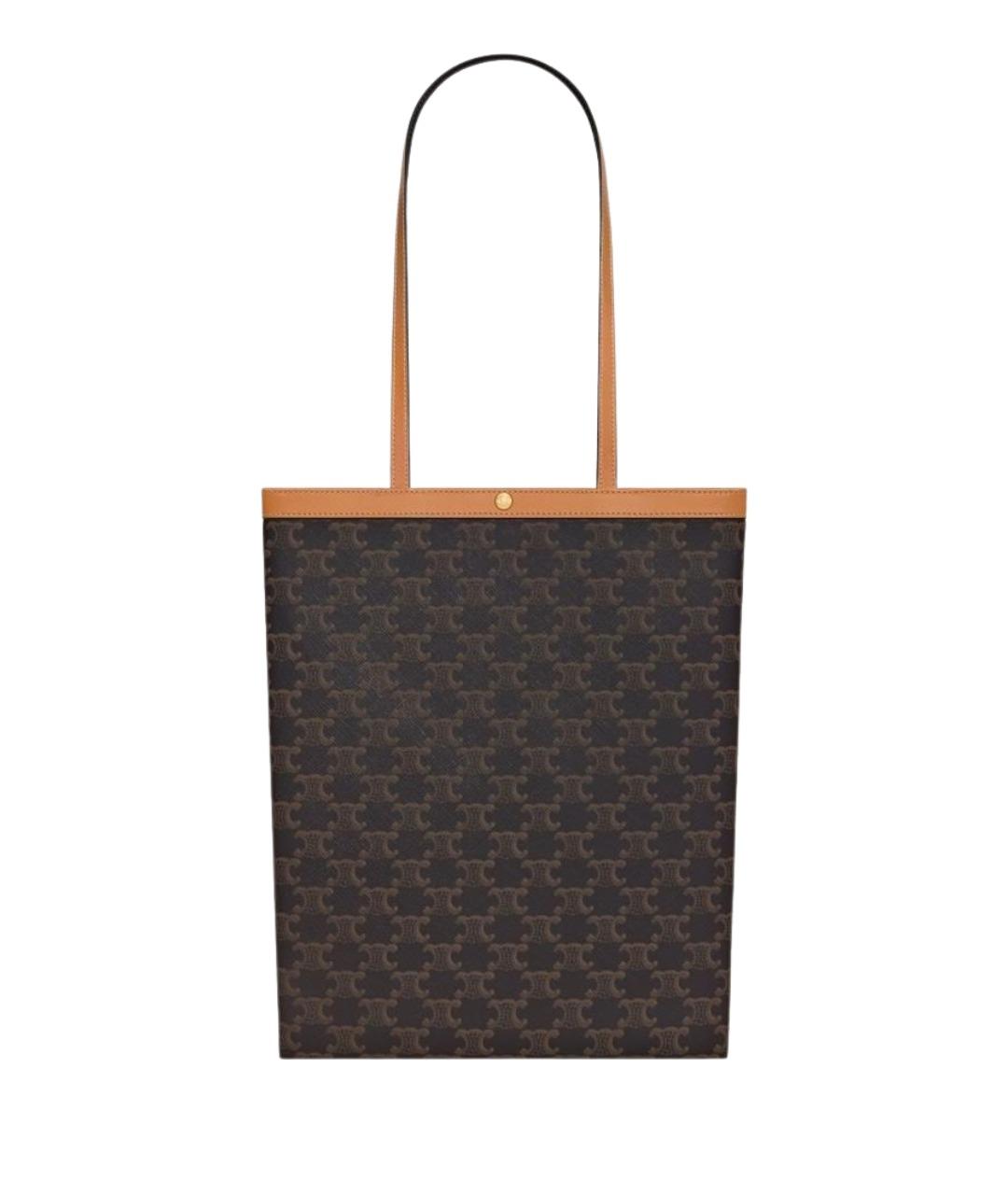 CELINE Коралловая кожаная сумка тоут, фото 1