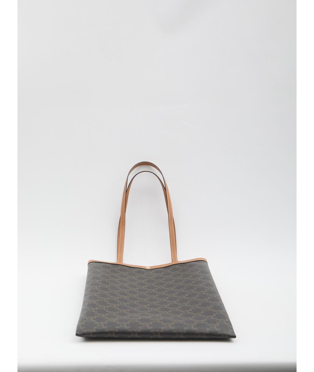 CELINE Коралловая кожаная сумка тоут, фото 4