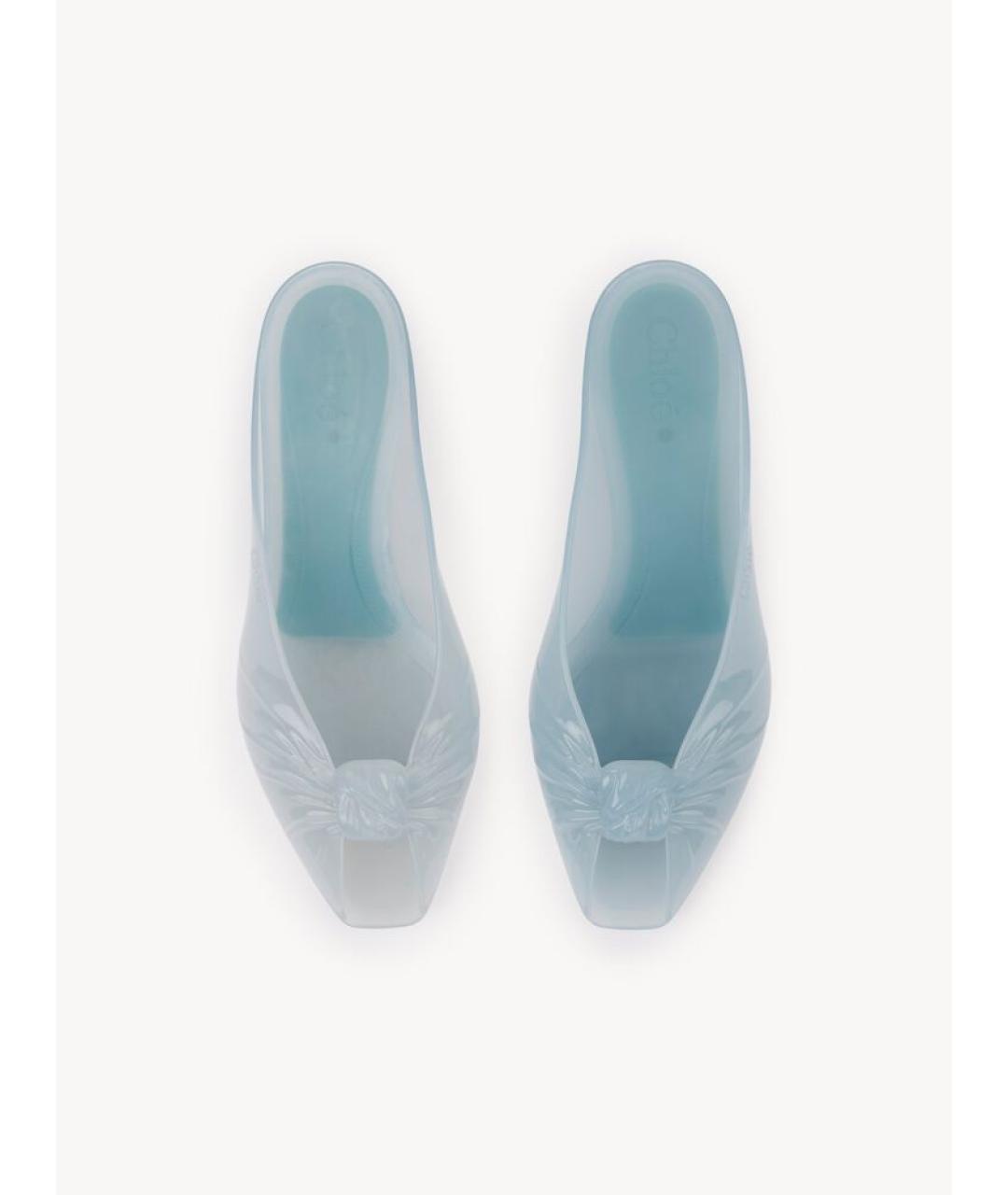 CHLOE Голубые резиновые мюли, фото 3