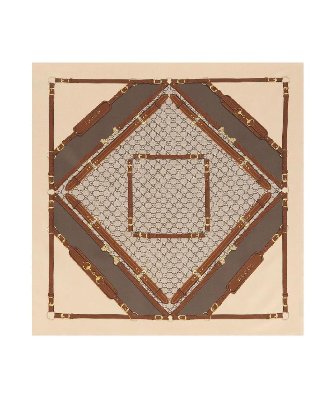 GUCCI Мульти шелковый платок, фото 1