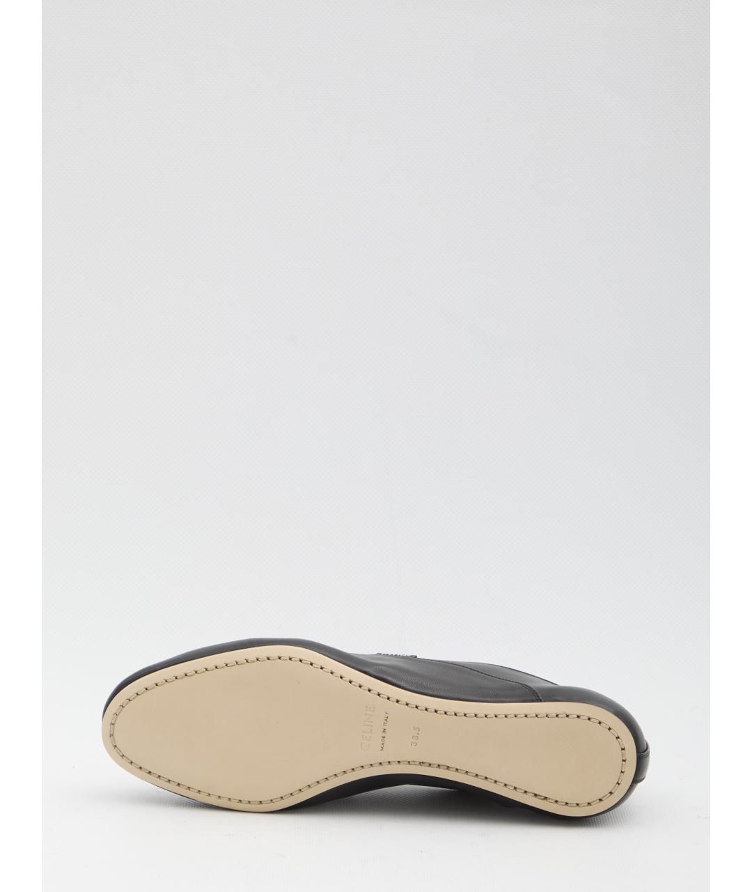 CELINE Черные кожаные лоферы, фото 4