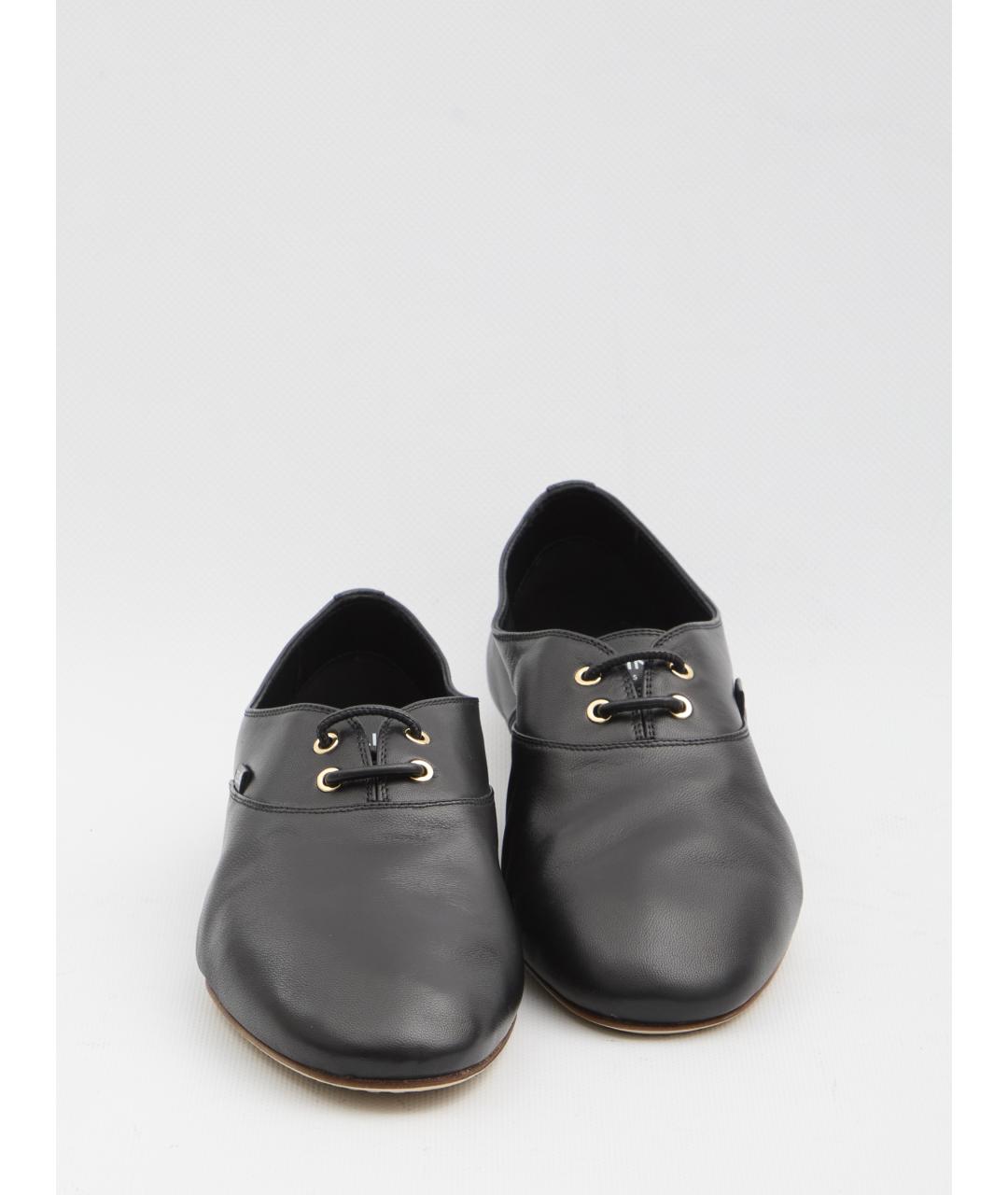 CELINE Черные кожаные лоферы, фото 5