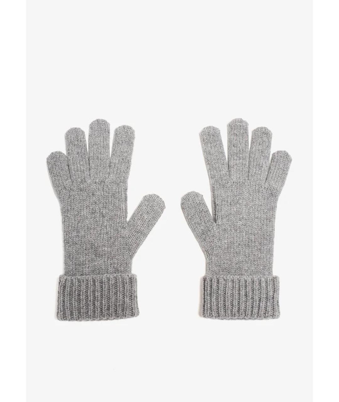 GUCCI Серые шерстяные перчатки, фото 3