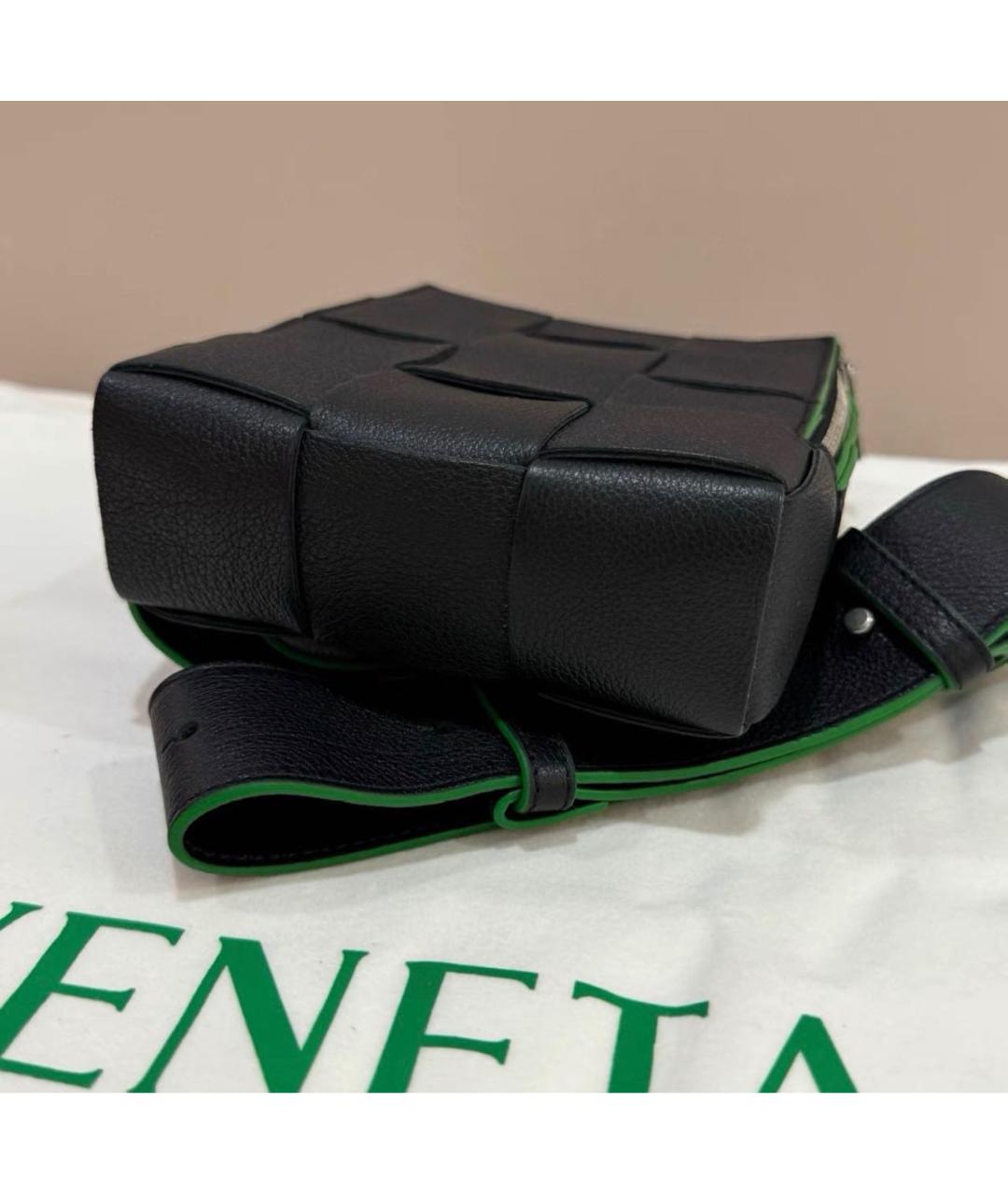 BOTTEGA VENETA Черная кожаная барсетка, фото 5