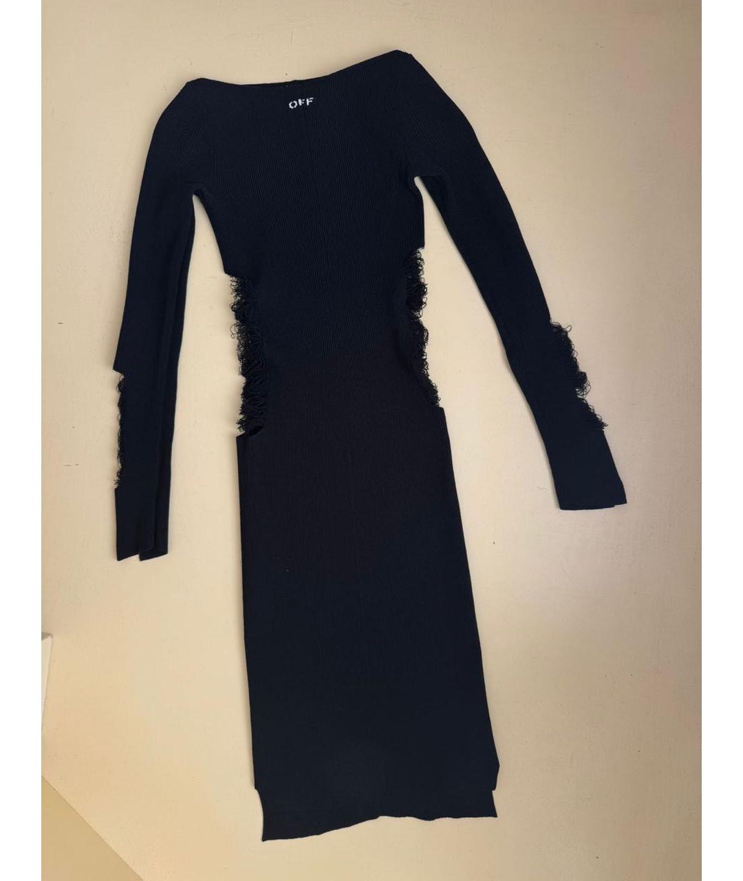 OFF-WHITE Черное повседневное платье, фото 8