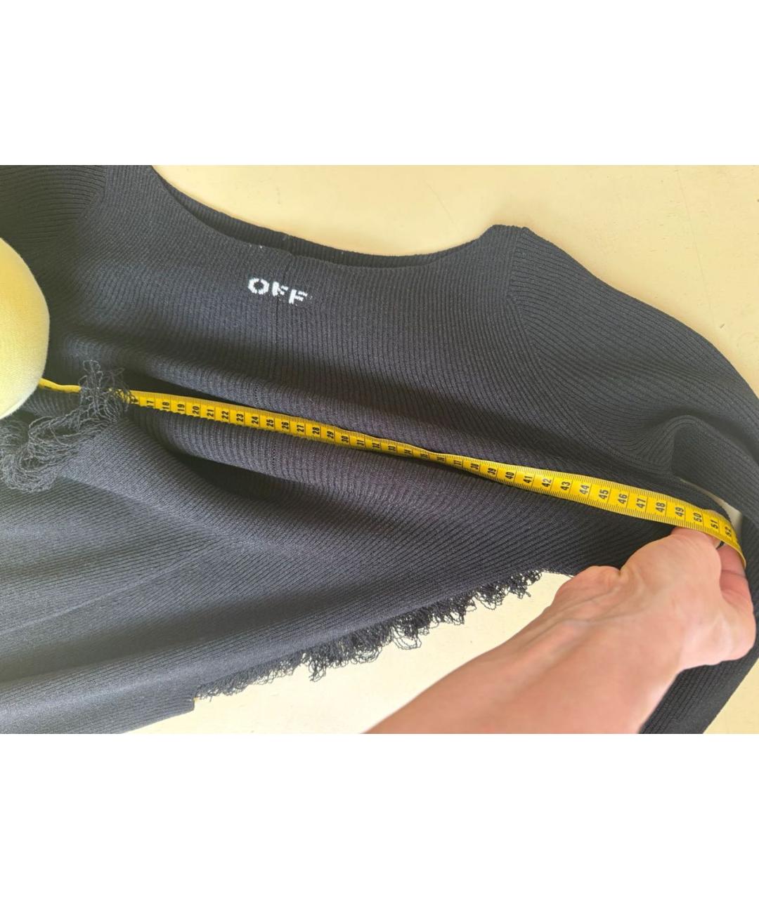 OFF-WHITE Черное повседневное платье, фото 4