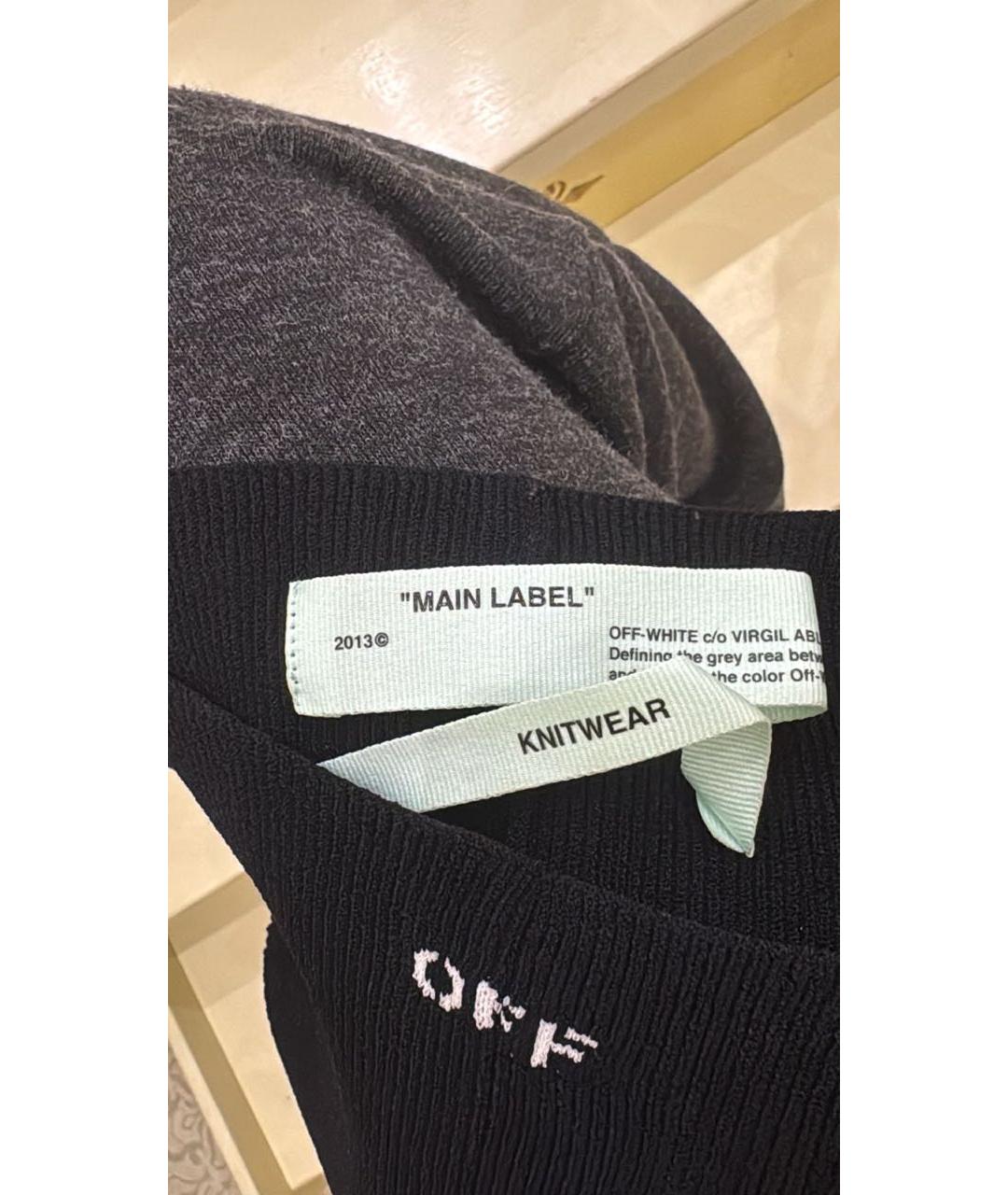 OFF-WHITE Черное повседневное платье, фото 6