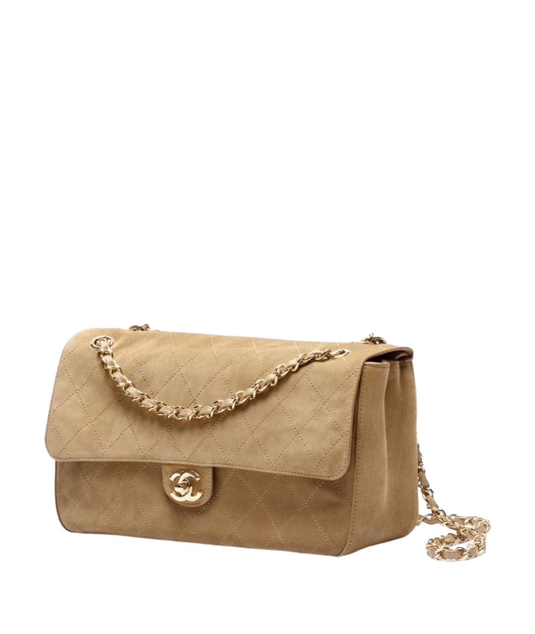 CHANEL Белая замшевая сумка через плечо, фото 1