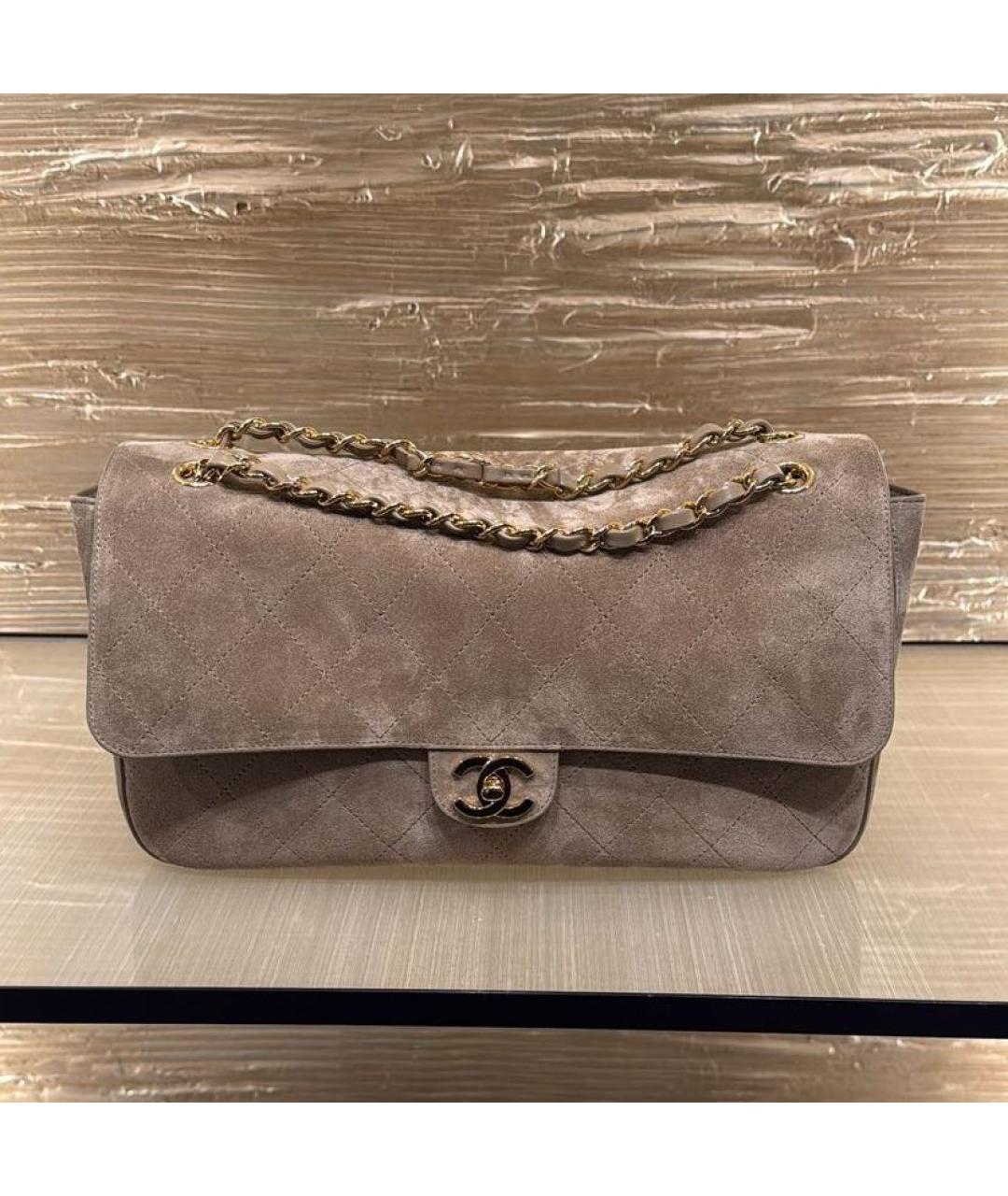 CHANEL Белая замшевая сумка через плечо, фото 3