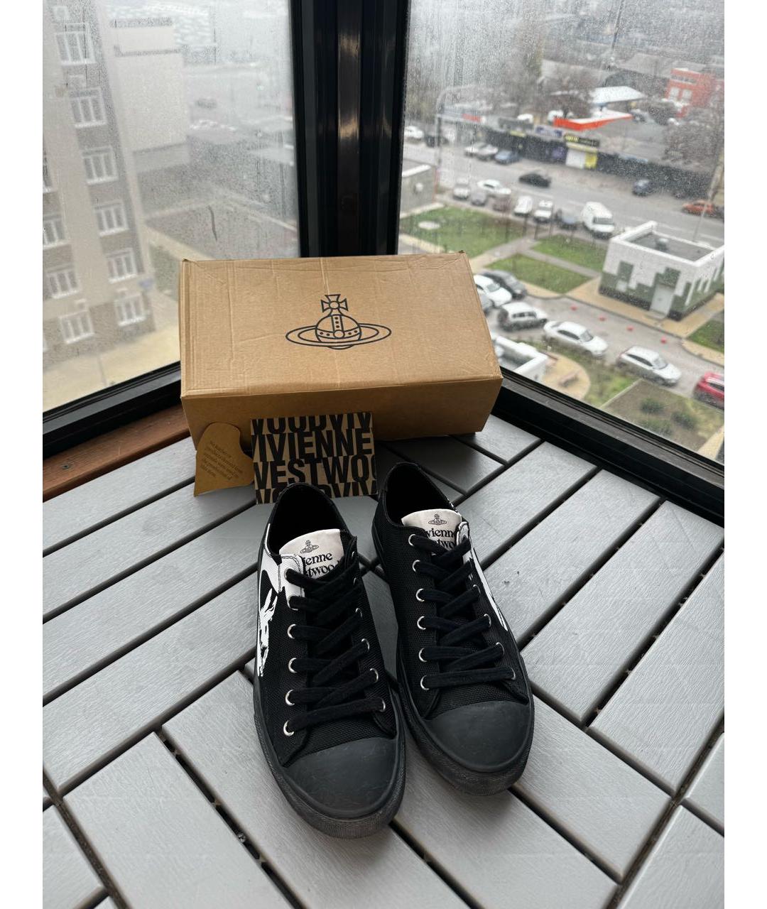 VIVIENNE WESTWOOD Черные низкие кроссовки / кеды, фото 2