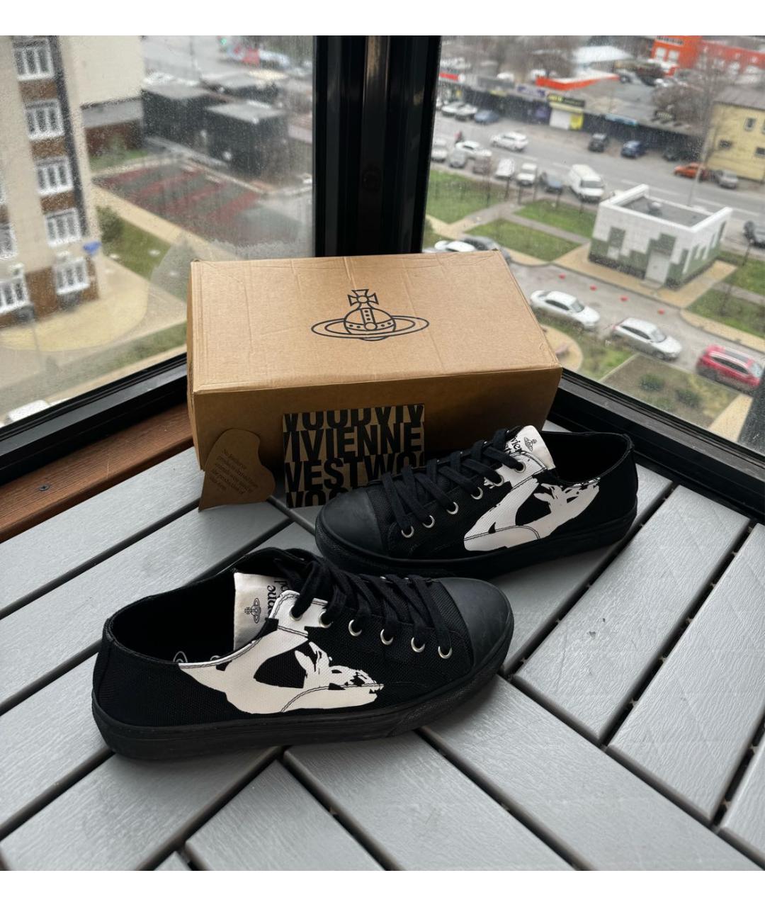 VIVIENNE WESTWOOD Черные низкие кроссовки / кеды, фото 3