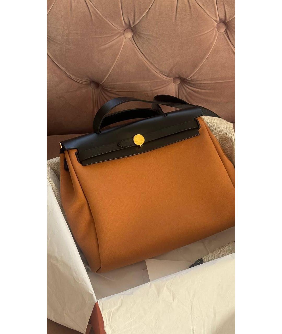 HERMES Коричневая кожаная сумка через плечо, фото 5