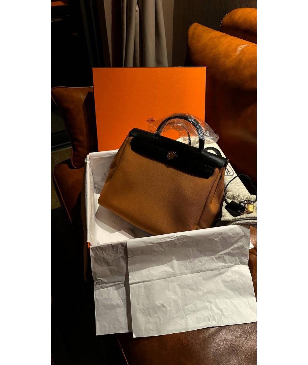 HERMES Коричневая кожаная сумка через плечо, фото 2