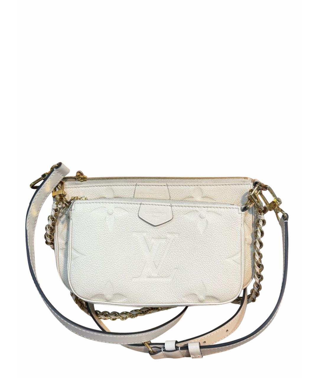 LOUIS VUITTON Бежевая кожаная сумка через плечо, фото 1