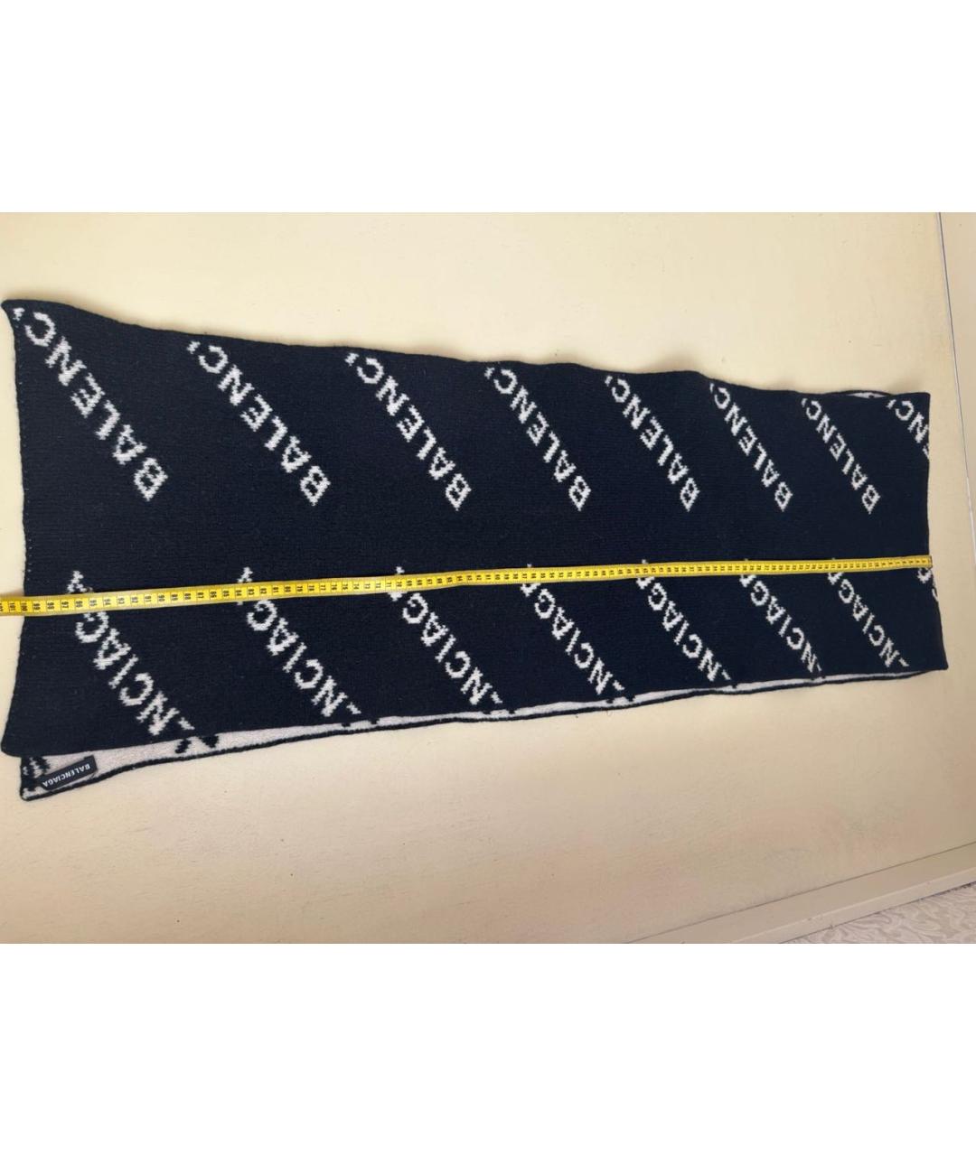 BALENCIAGA Черный шарф, фото 3