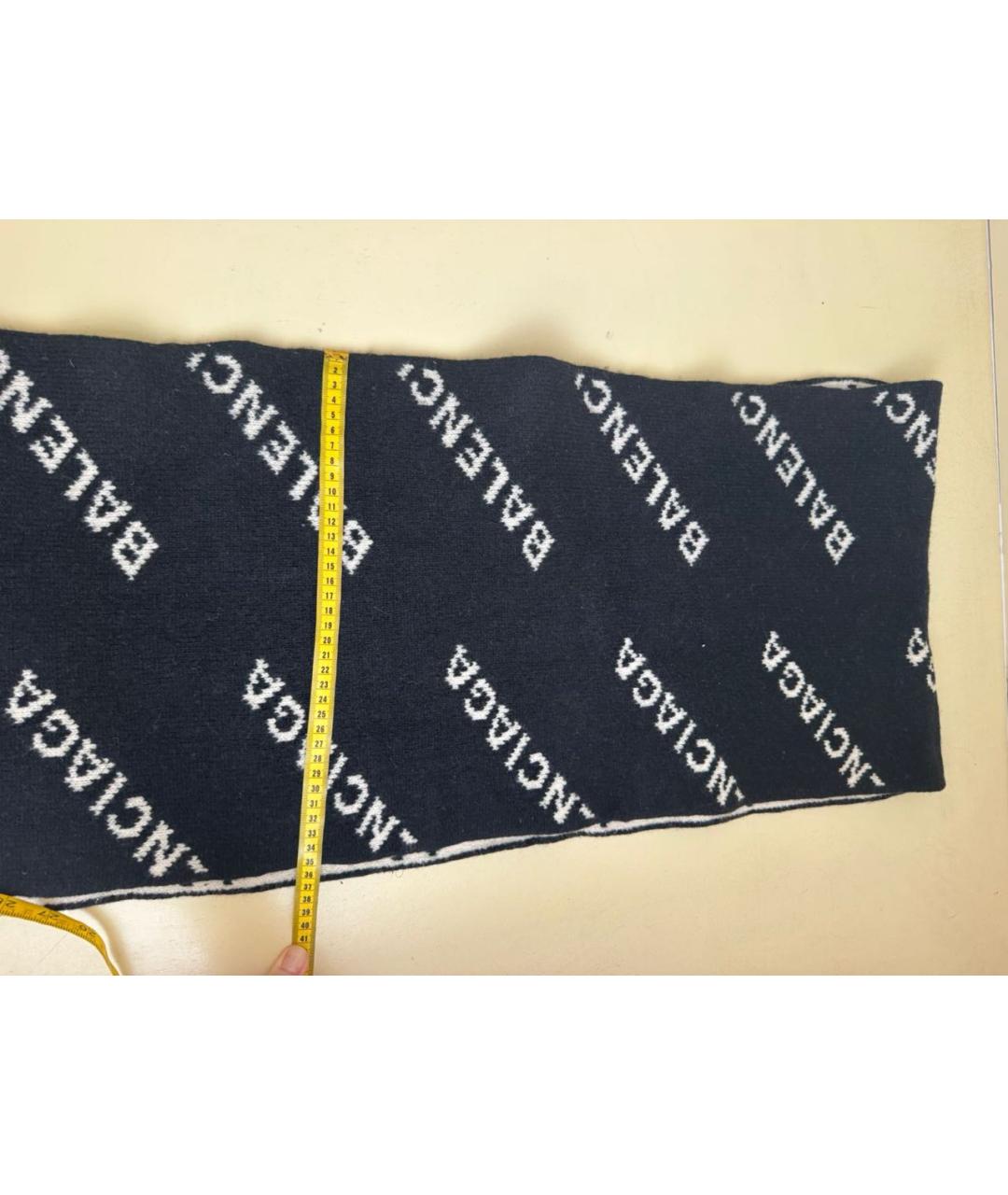 BALENCIAGA Черный шарф, фото 5