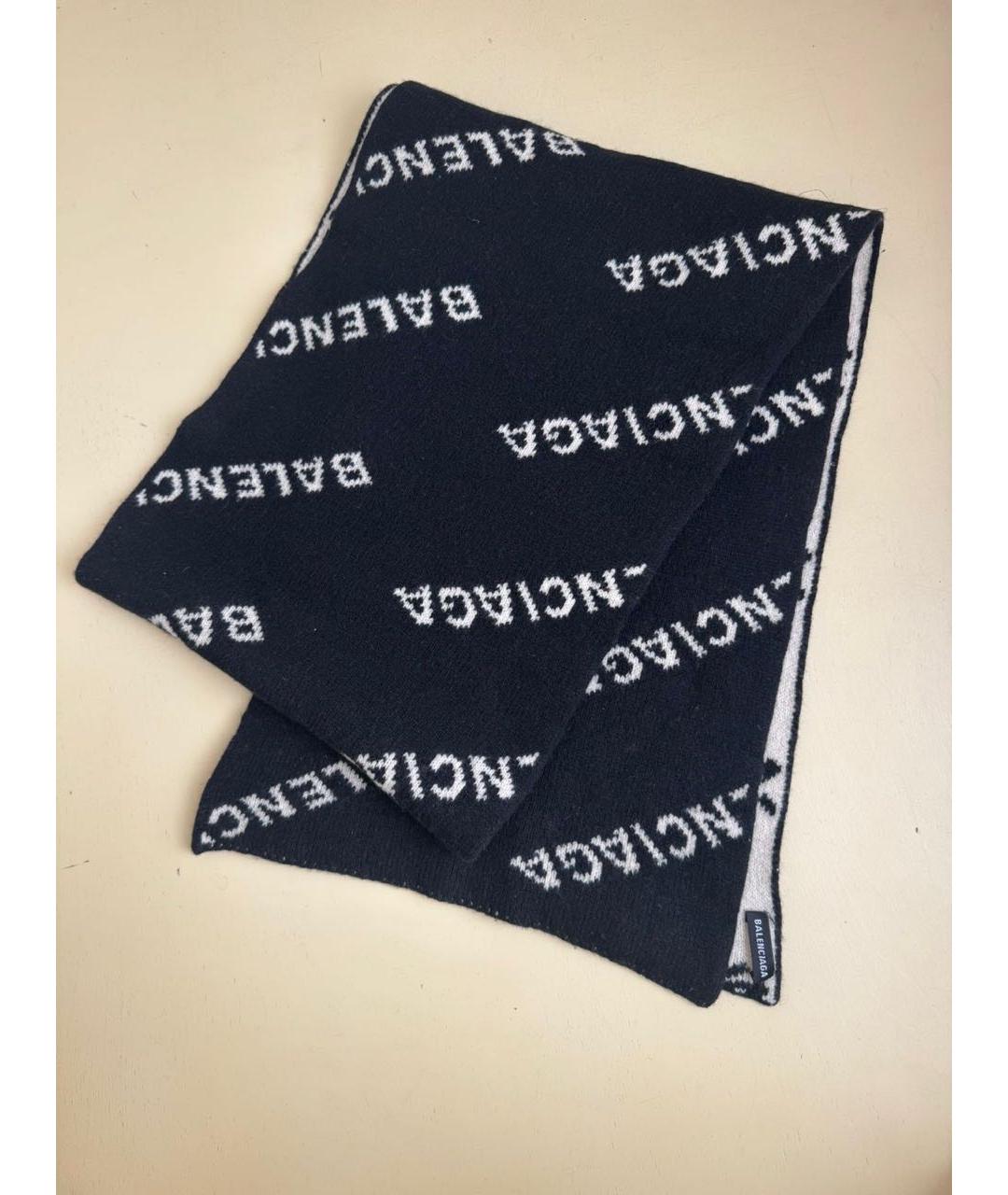 BALENCIAGA Черный шарф, фото 4
