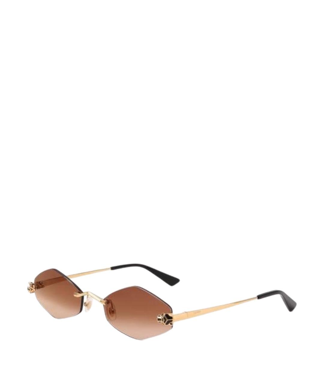 CARTIER Золотые металлические солнцезащитные очки, фото 1