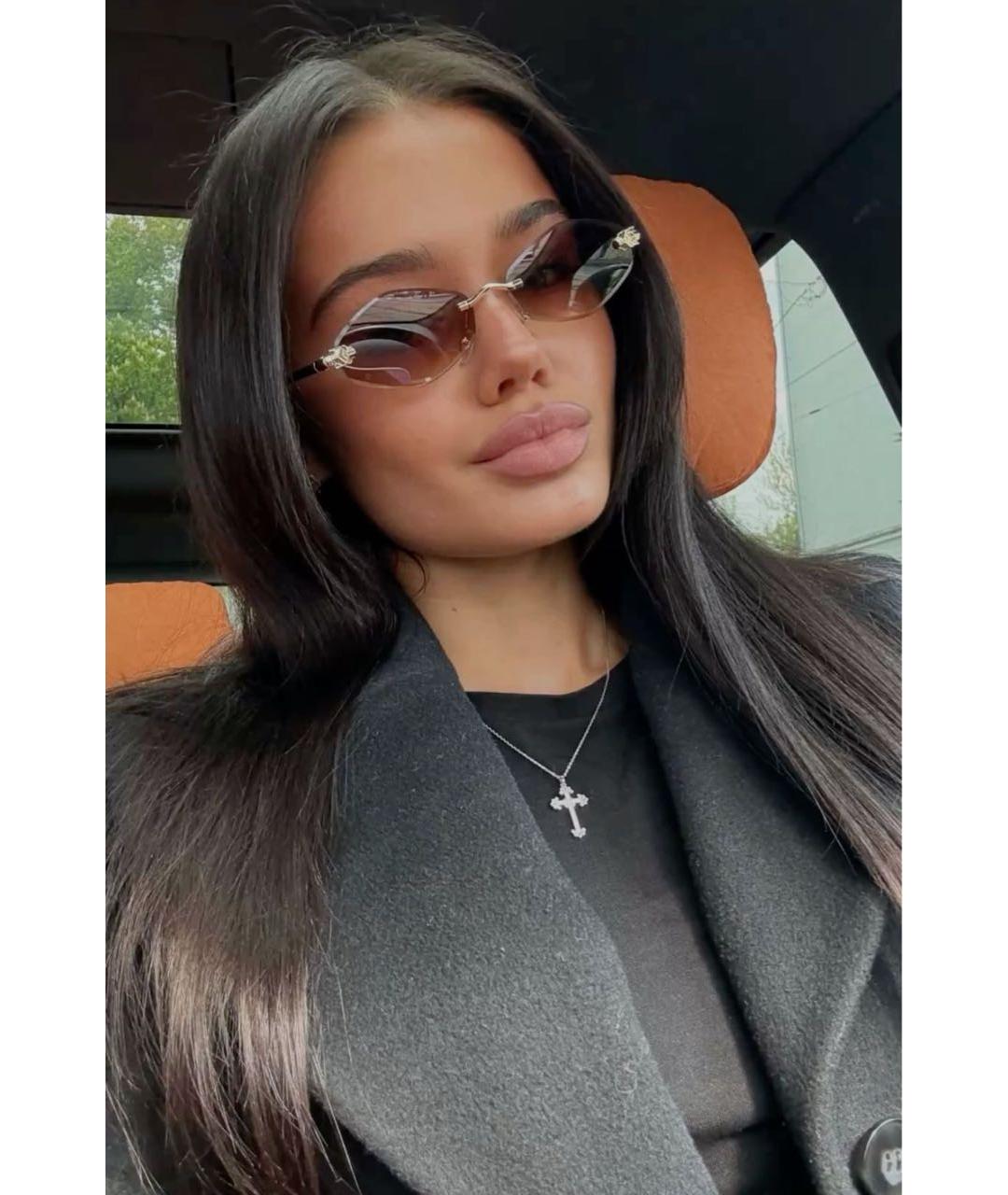 CARTIER Золотые металлические солнцезащитные очки, фото 4