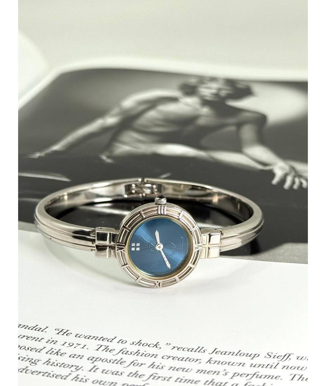 SAINT LAURENT Синие металлические часы, фото 3