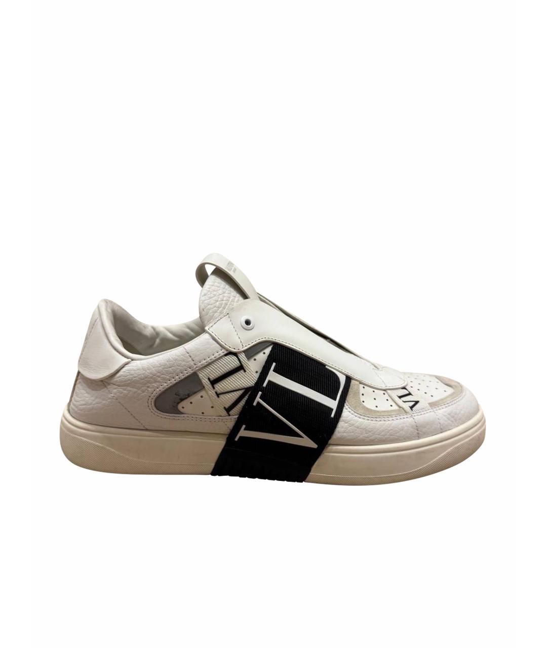 VALENTINO Белые замшевые низкие кроссовки / кеды, фото 1