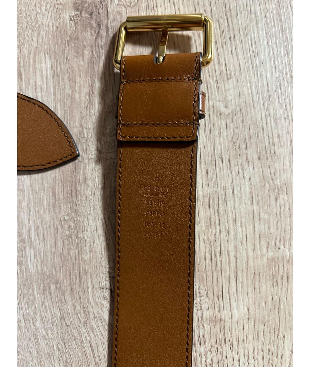 GUCCI Коричневая хлопковая поясная сумка, фото 5